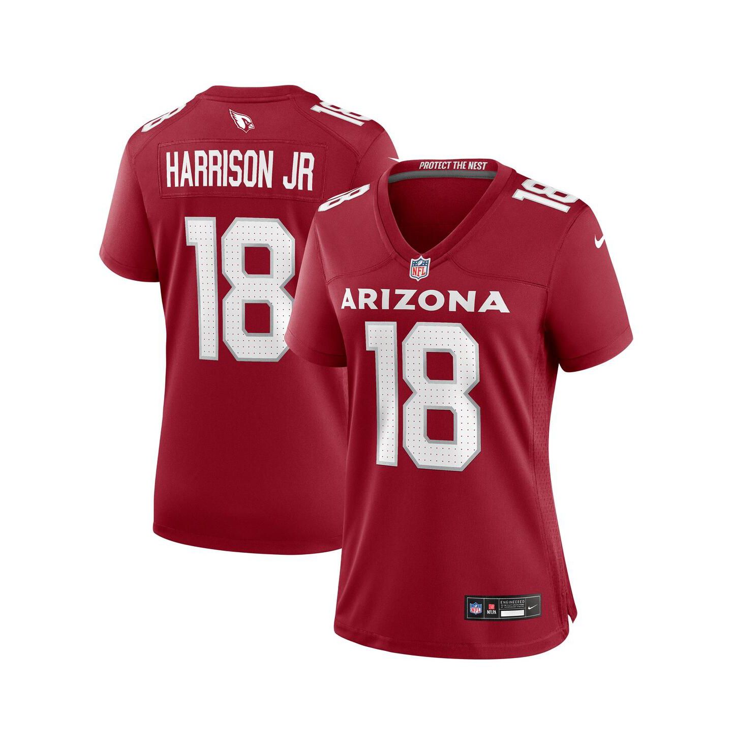 Женский топ Nike Marvin Harrison Jr. Cardinal Arizona Cardinals Player Game Jersey — фото 1