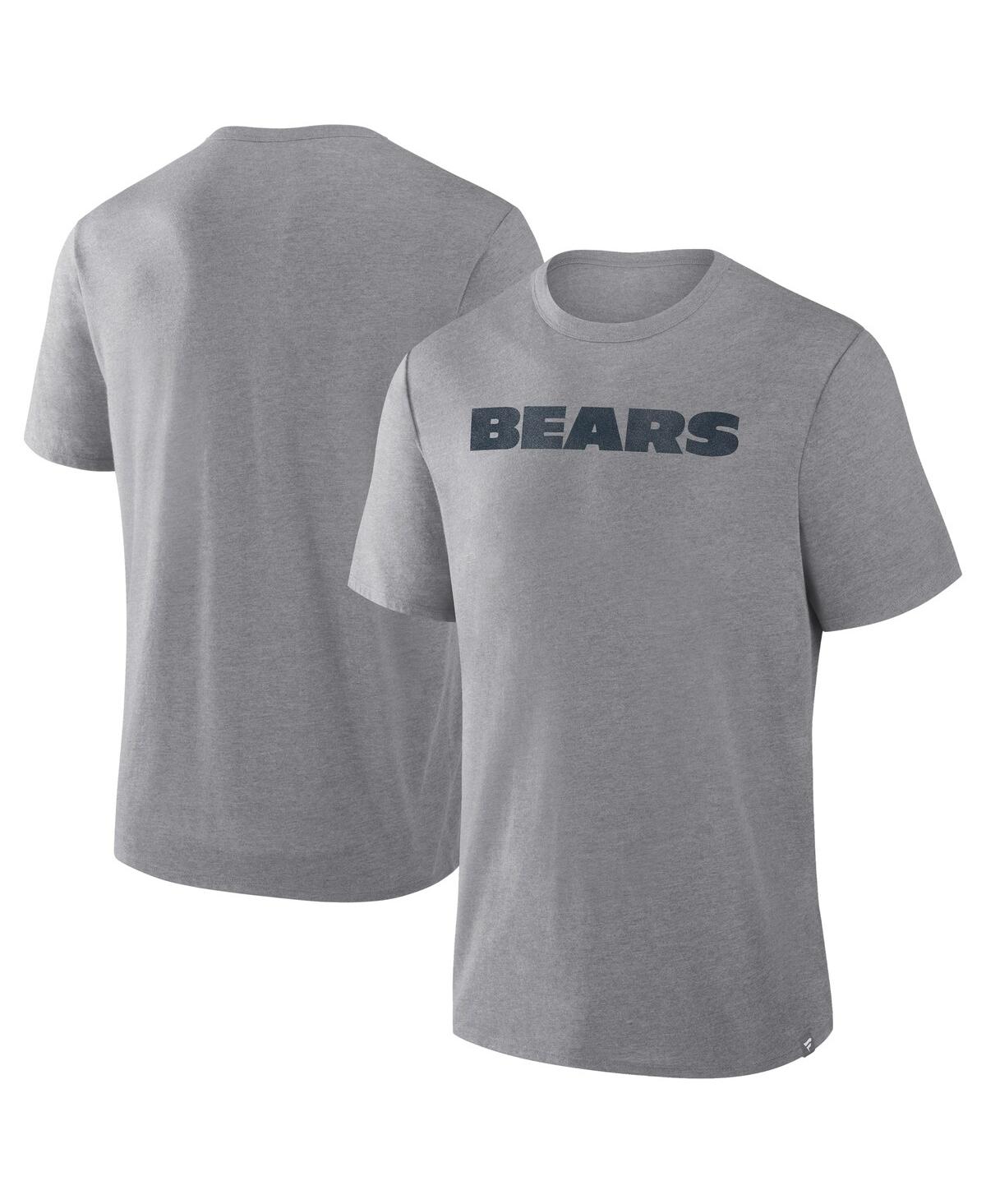 Men's Heather Gray Chicago Bears Pass Rush Tri-Blend T-Shirt - Heather Gray