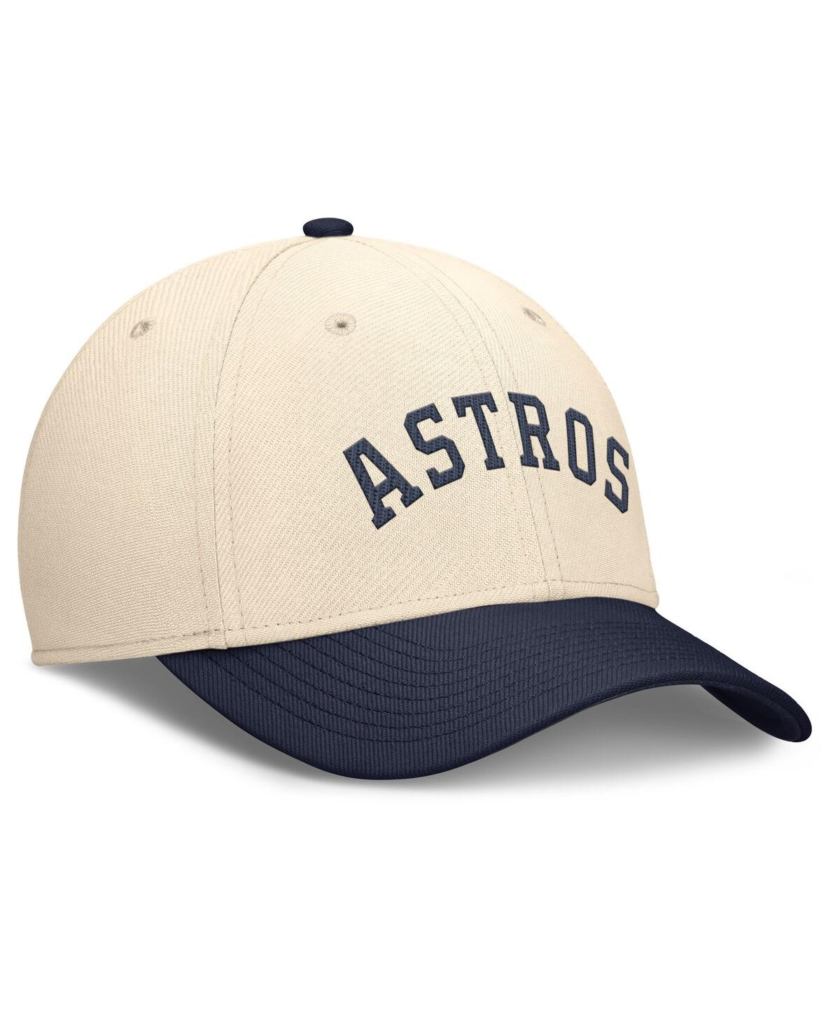 Nike Men's Natural/navy Houston Astros Statement Rise Performance Flex Hat In Multi