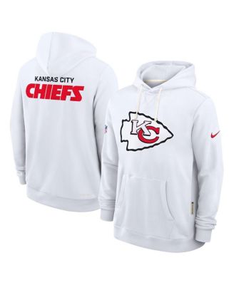 Nike - Men's White Kansas City Chiefs Sideline Initial Home Performance Pullover Hoodie