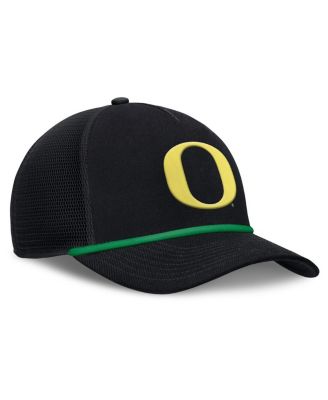 Men's Black Oregon Ducks Rise Primetime Trucker Adjustable Hat