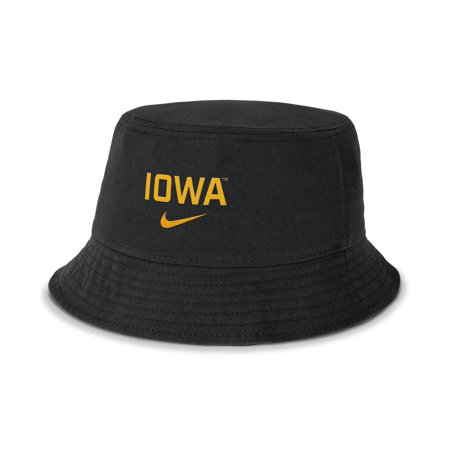 Мужская панама Nike Black Iowa Hawkeyes Apex Primetime Bucket Hat — фото 1
