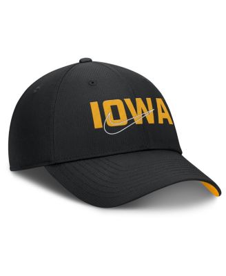 Men's Black Iowa Hawkeyes Club Prep Performance Adjustable Hat