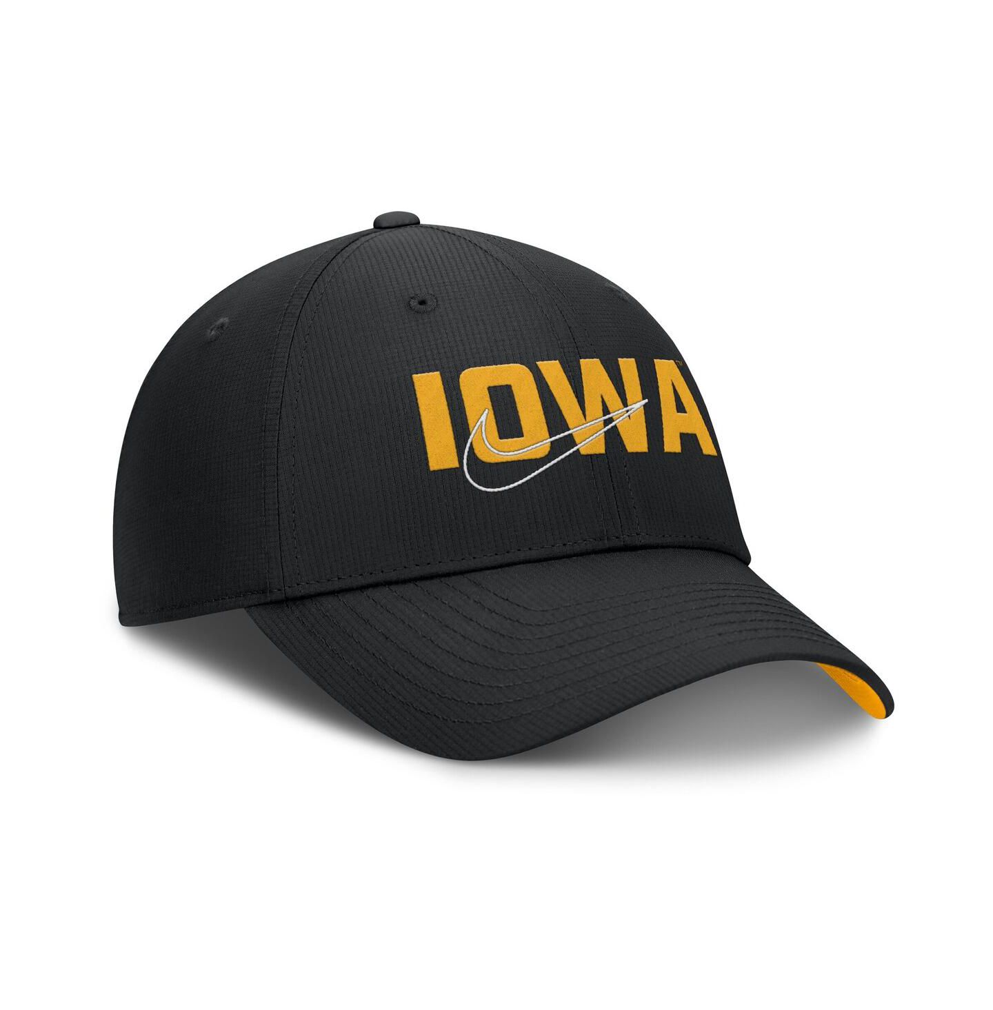 Мужская кепка Nike Black Iowa Hawkeyes Club Prep Performance Adjustable Hat — фото 3