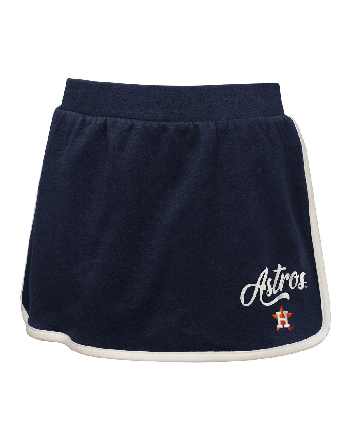 Outerstuff Big Girls 2-piece Navy Houston Astros Base Trainer Johnny Polo And Skort Set In Black