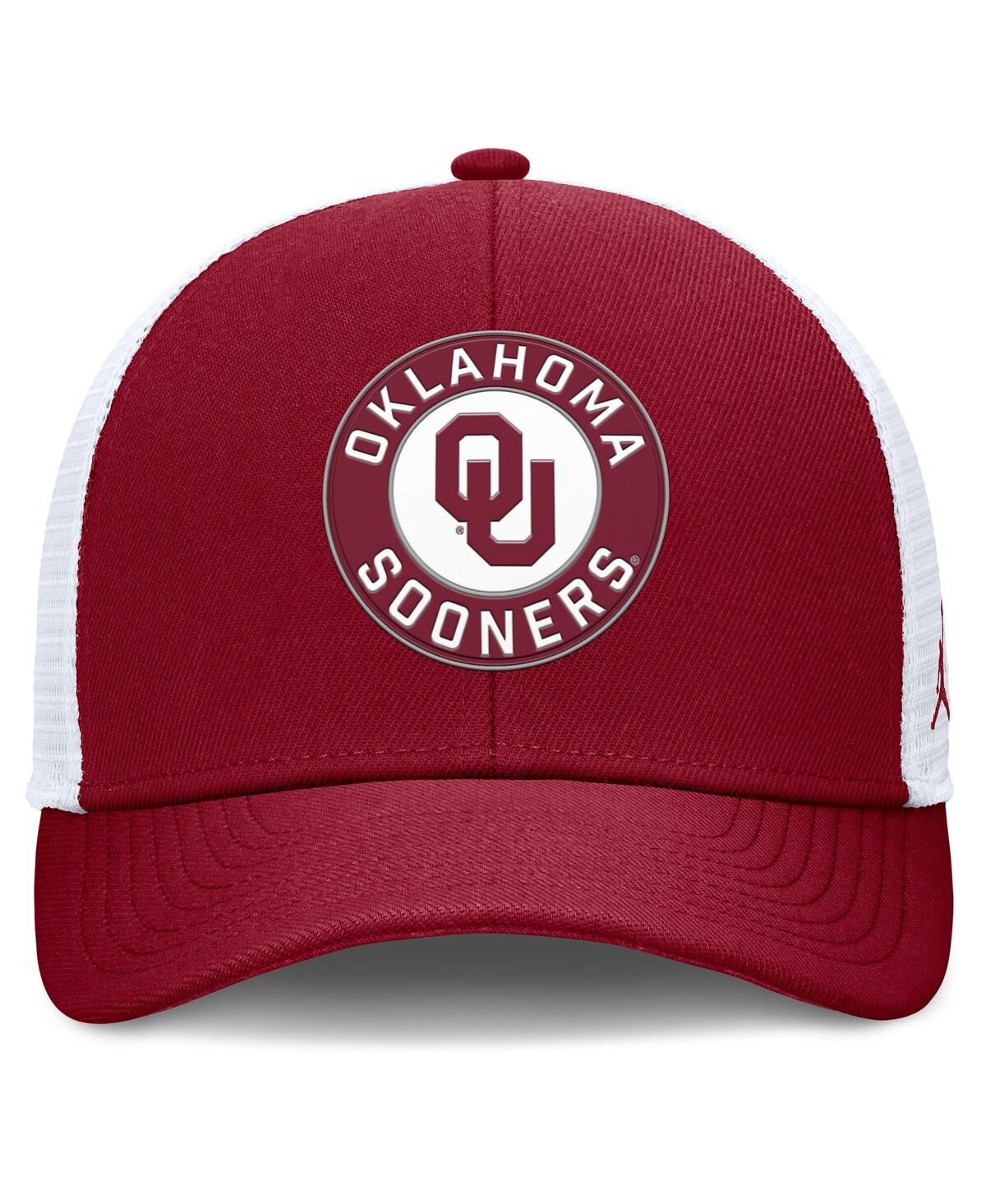 Jordan Men's Crimson/white Oklahoma Sooners Rise Primetime Performance Trucker Adjustable Hat