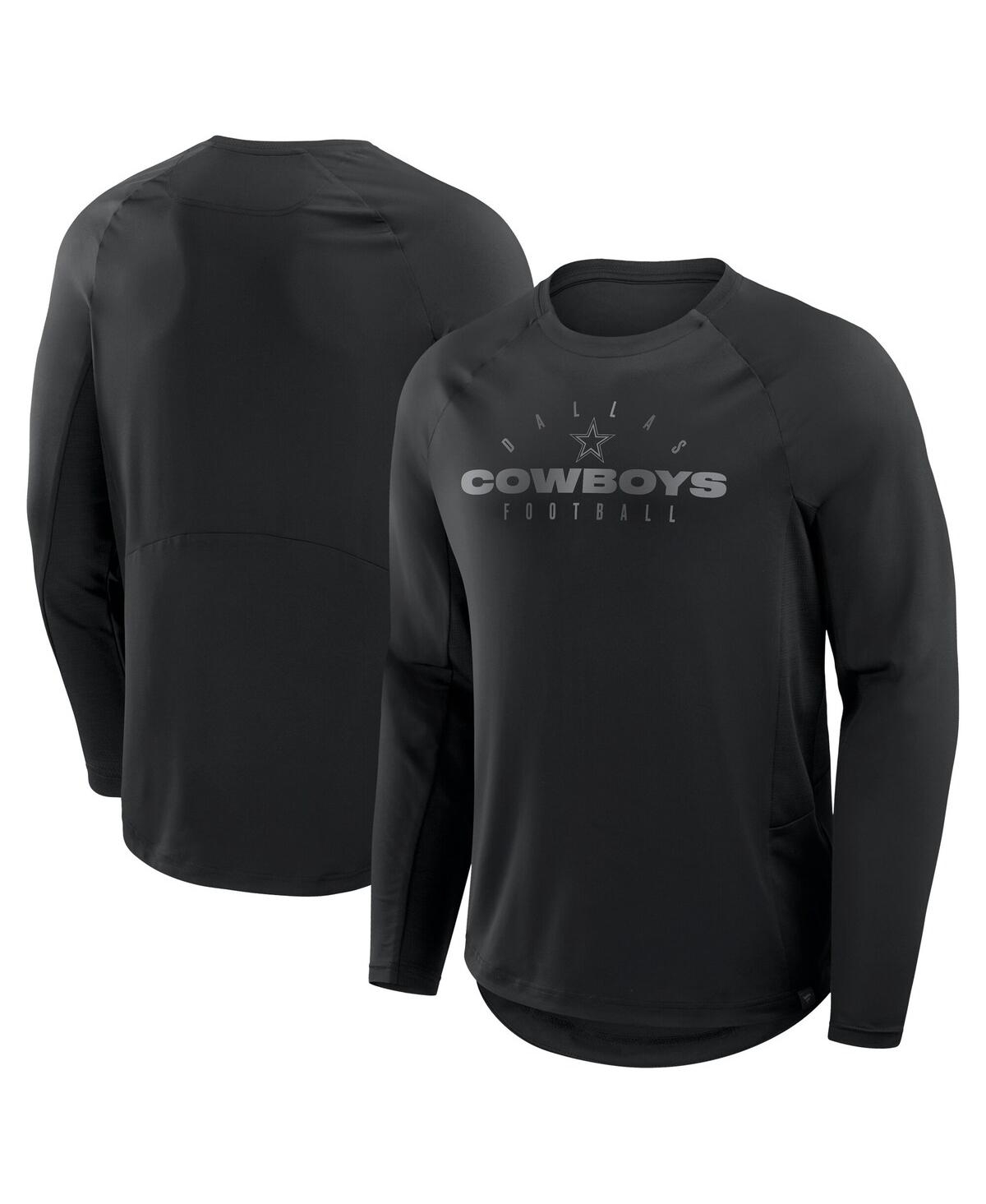 Fanatics Men's Black Dallas Cowboys Coverage Scheme Long Sleeve T-shirt In Black
