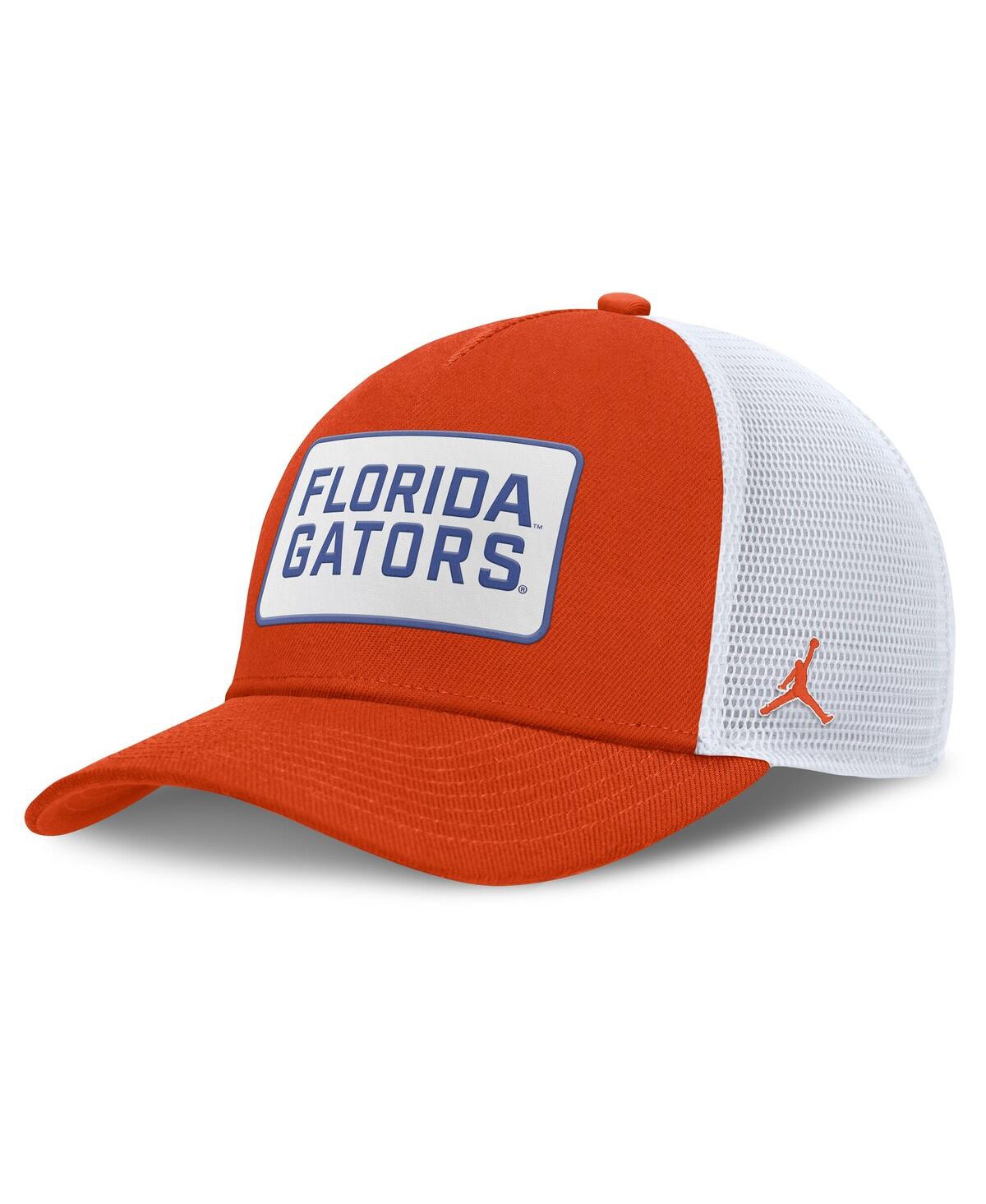 Men's Orange/White Florida Gators 2025 On-Field Rise Patch Trucker Adjustable Hat - Orange, White