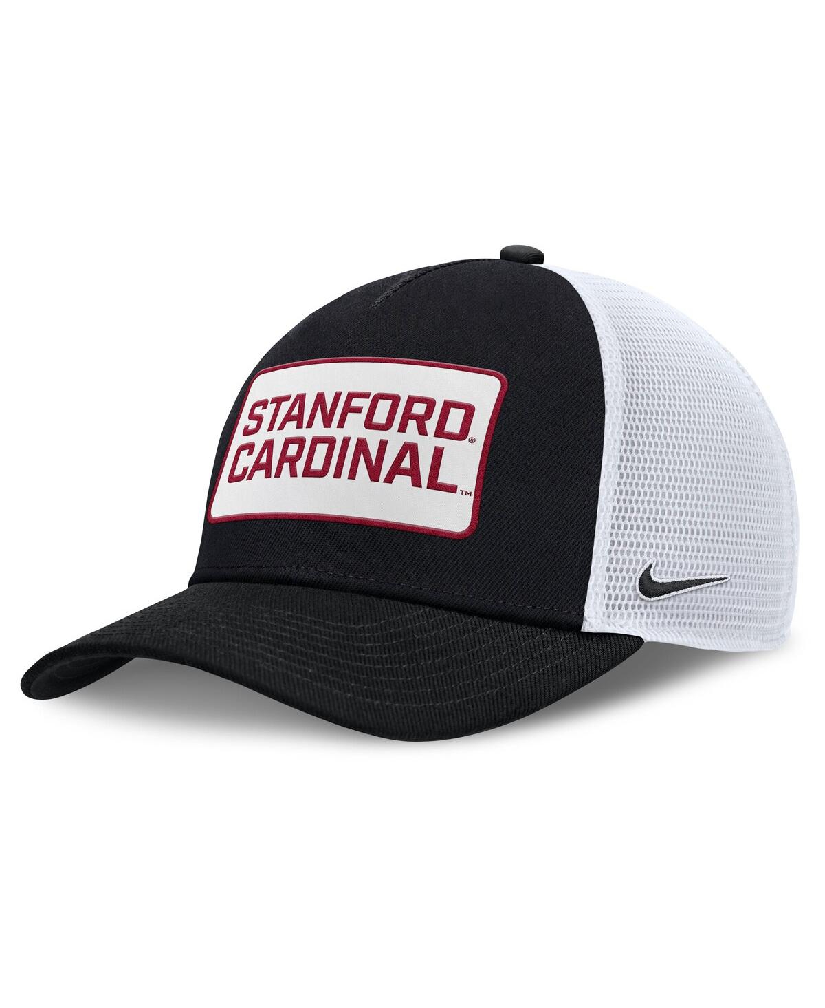 Nike Men's Black/white Stanford Cardinal 2025 On-field Rise Patch Trucker Adjustable Hat In Multi