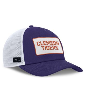 Men's Purple/White Clemson Tigers 2025 On-Field Rise Patch Trucker Adjustable Hat
