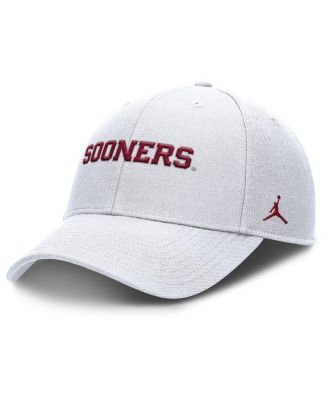 Jordan - Men's White Oklahoma Sooners 2025 On-Field Rise Performance Adjustable Hat