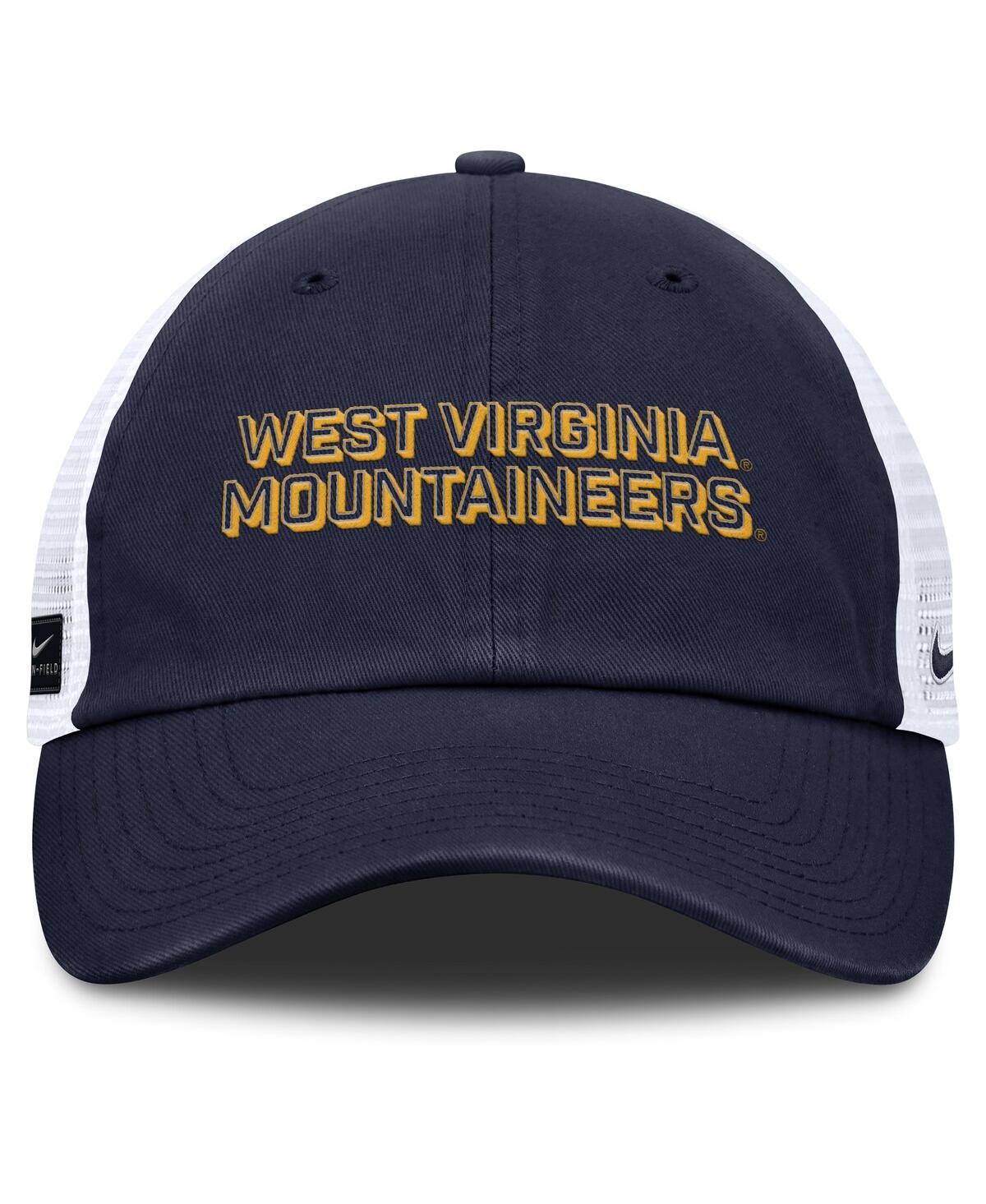 Nike Men's Navy West Virginia Mountaineers 2025 Gameday On-Field Club Adjustable Trucker Hat