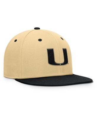 Men's Gold/Black Miami Hurricanes Balance Fitted Hat