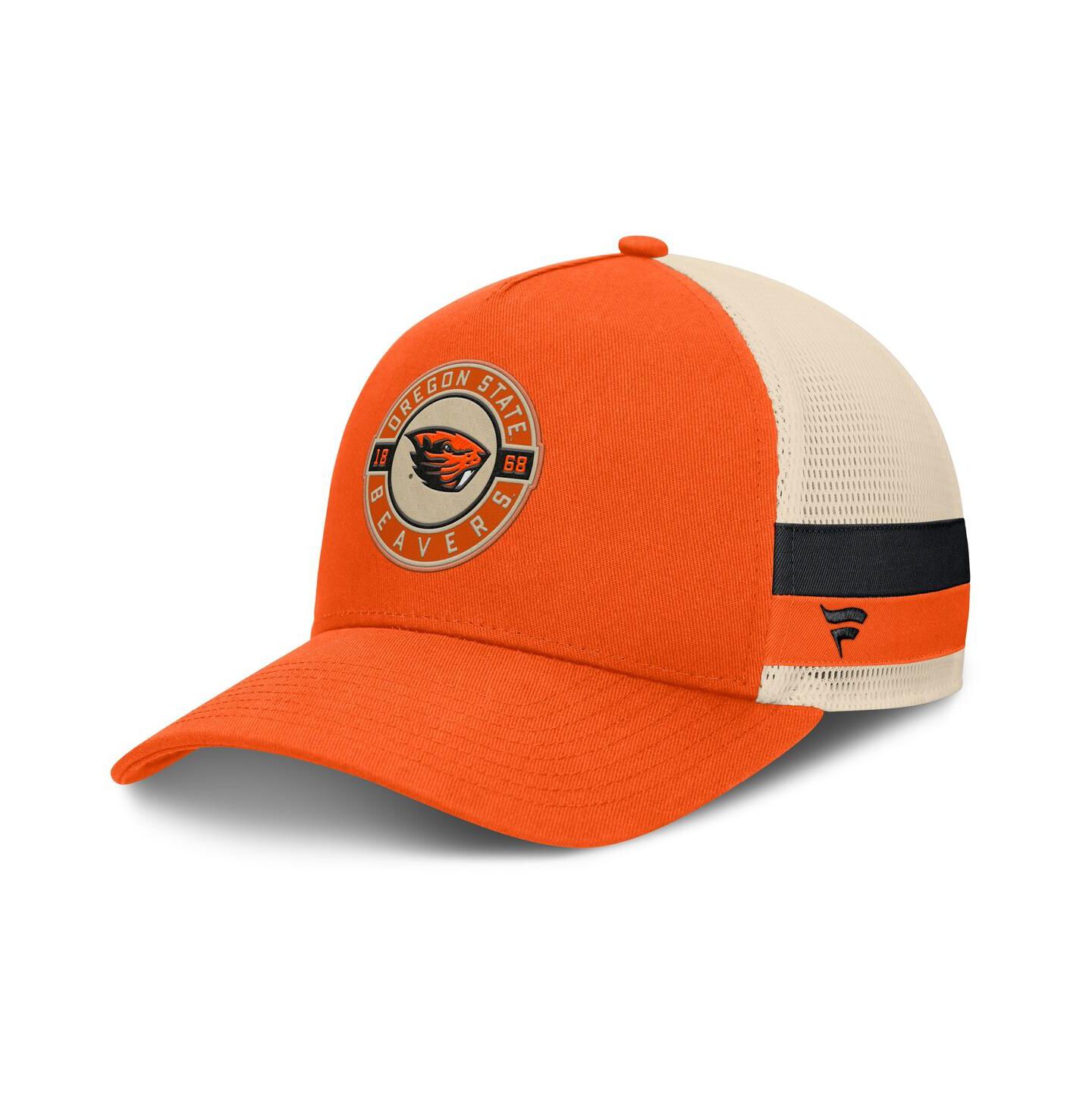 Мужская кепка Fanatics Orange/Cream Oregon State Beavers Prestige Trucker Adjustable Hat — фото 1