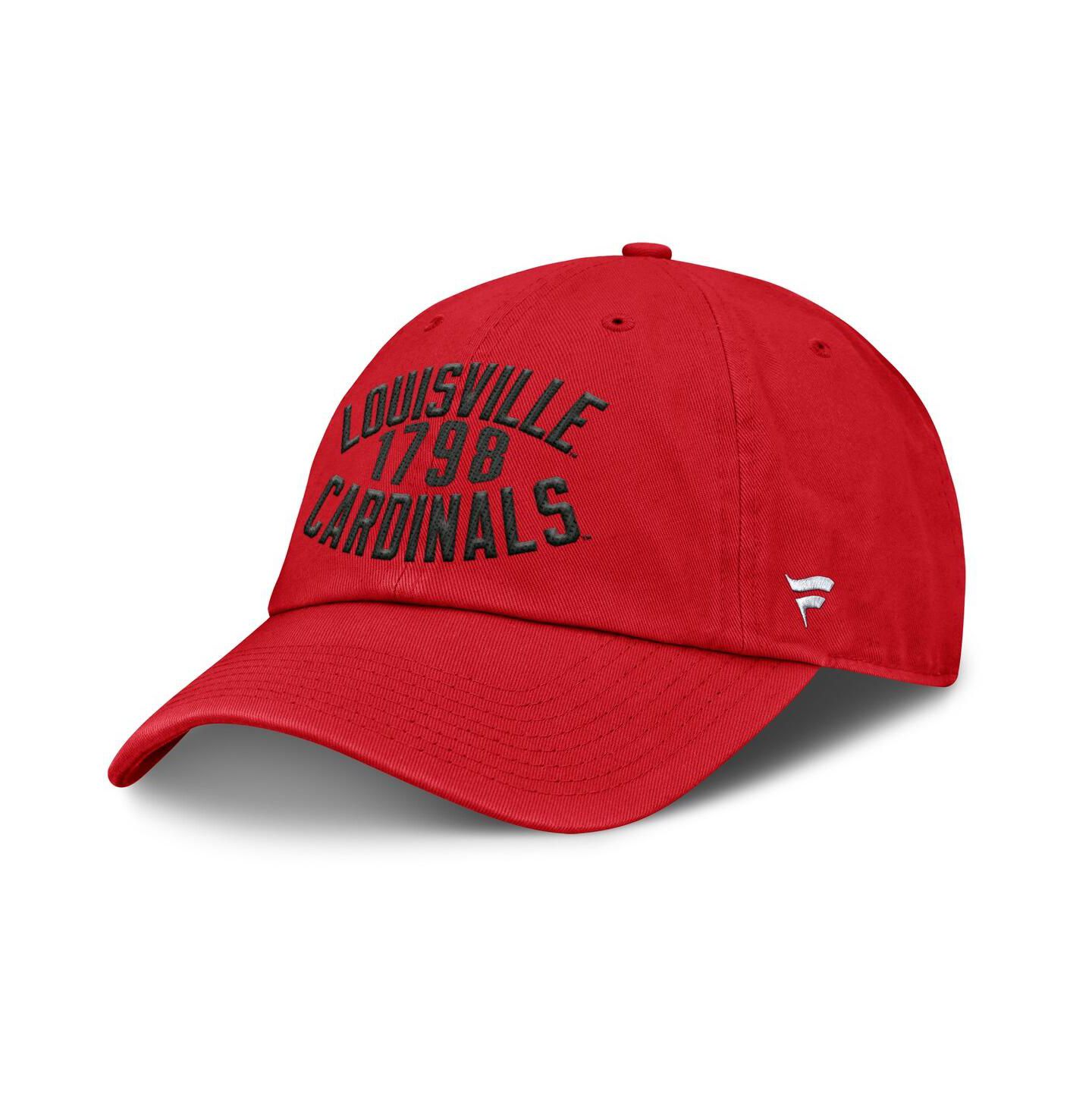 Мужская кепка Fanatics Red Louisville Cardinals Archer Adjustable Hat — фото 1