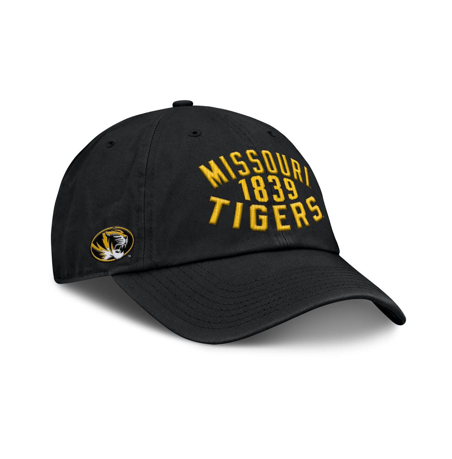 Мужская кепка Fanatics Black Missouri Tigers Archer Adjustable Hat — фото 1