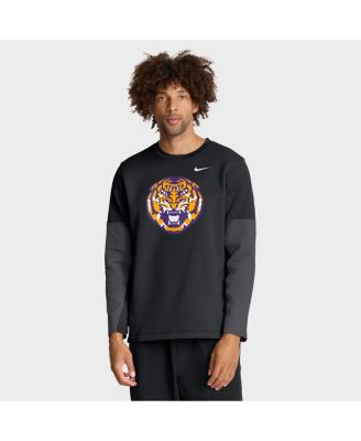Nike - Men's Black LSU Tigers 2025 Sideline Coach Performance Long Sleeve T-Shirt