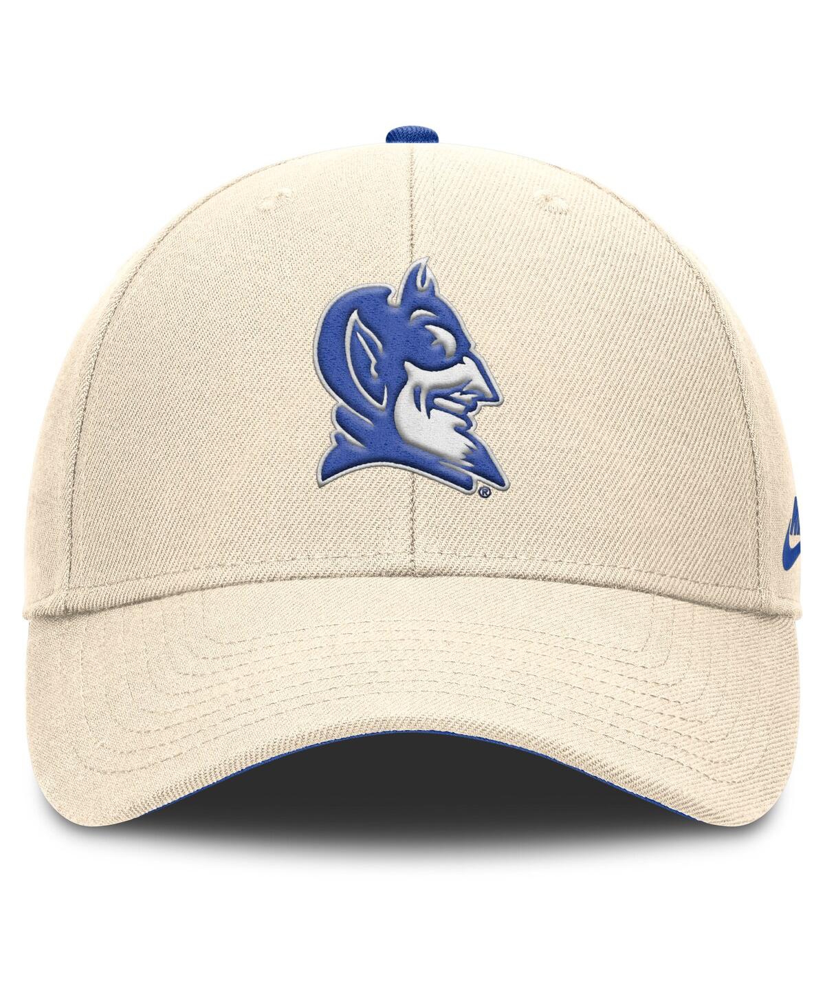Nike Men's Natural Duke Blue Devils Rise Legacy Adjustable Hat In Brown