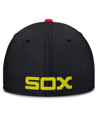 Men's Crimson/Black Chicago White Sox Neon 90s Rise Swoosh Flex Hat