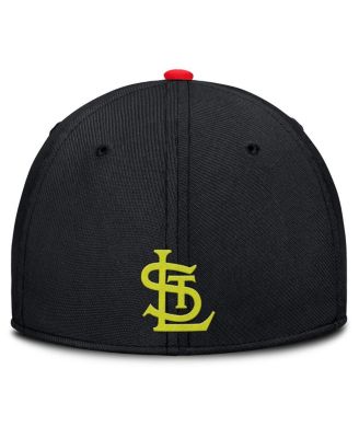 Men's Crimson/Black St. Louis Cardinals Neon 90s Rise Swoosh Flex Hat