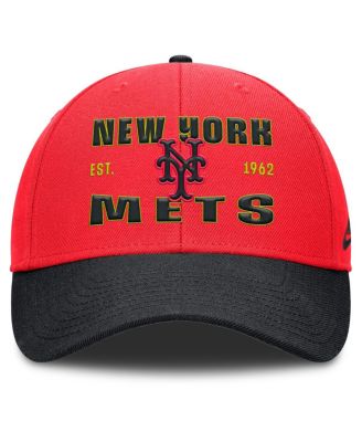 Men's Crimson/Black New York Mets Neon 90s Rise Adjustable Hat