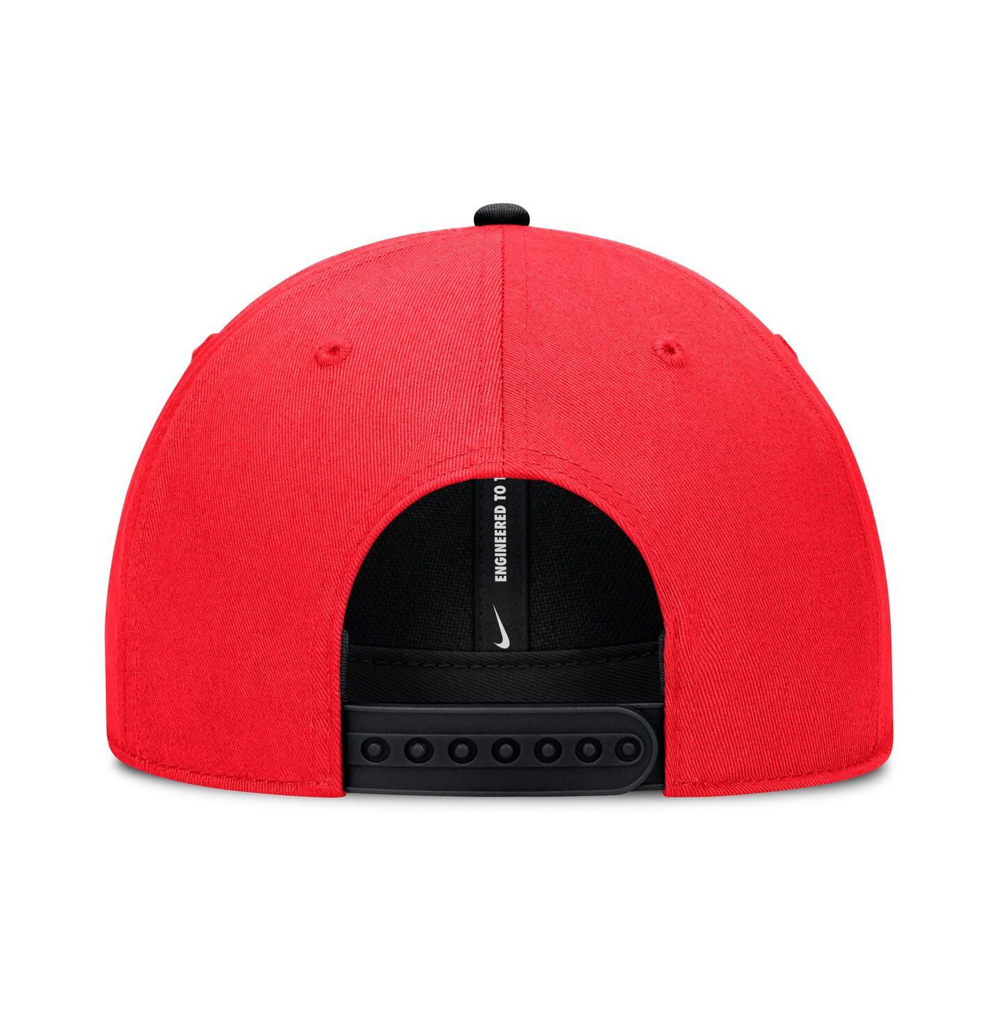 Мужская кепка Nike Crimson/Black Texas Rangers Neon 90s Rise Adjustable Hat — фото 4