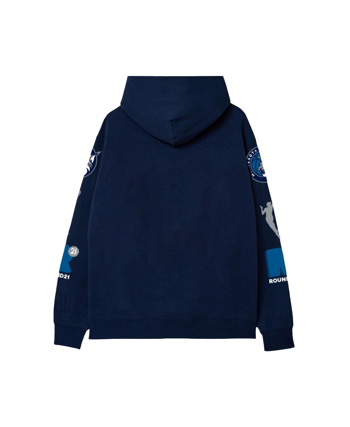 Round21 Men's And Women's Navy Minnesota Lynx Swish Pullover Hoodie In Blue