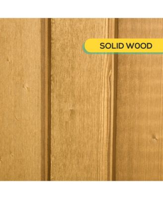 Wooden Garden Storage Shed w/ Asphalt Roof, Shelves &amp; Lock Backyard