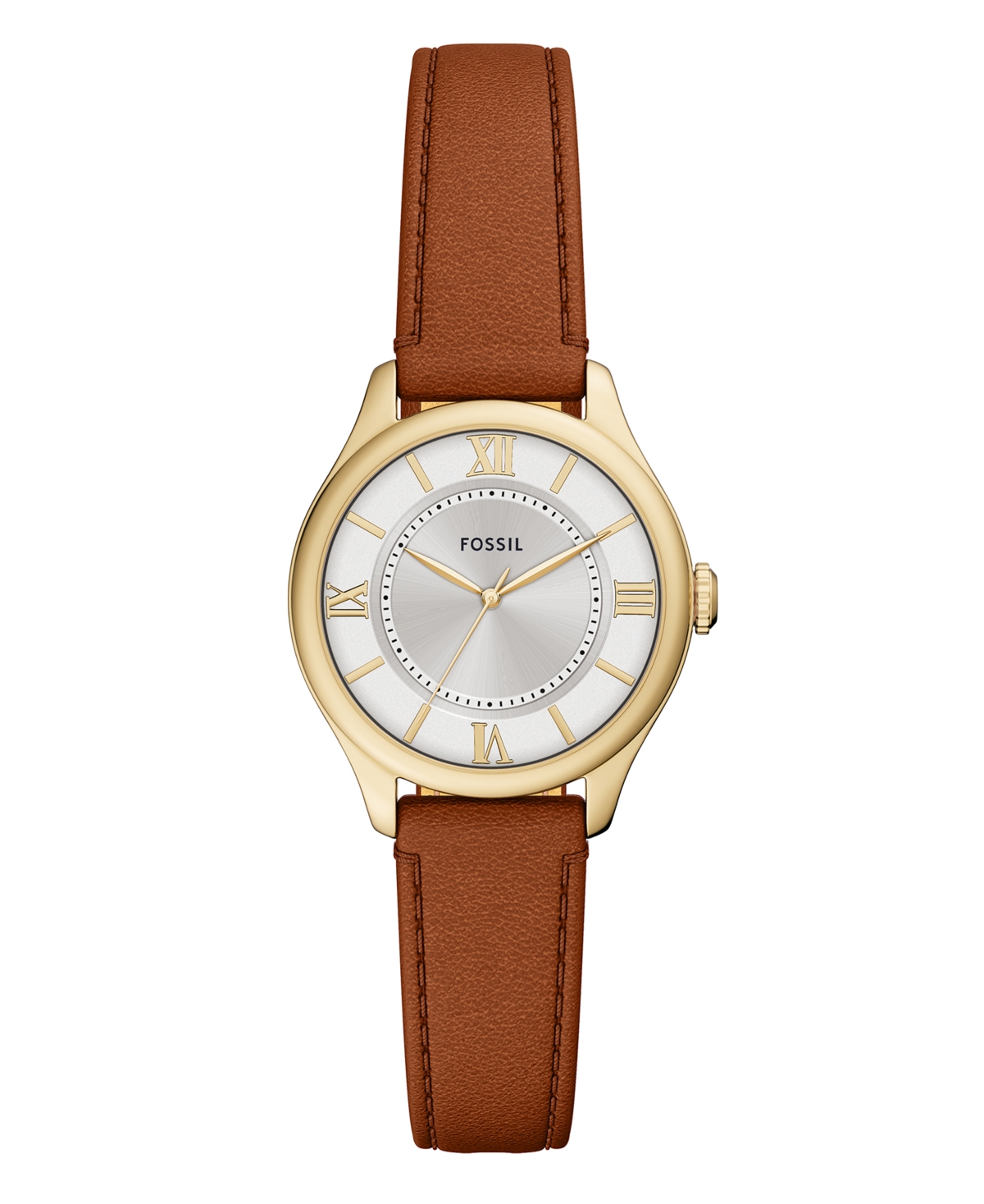 Fossil Women's Gilmore Three-Hand Brown Croco Leather Watch, 28mm - Brown