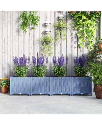 5 x 1 x 1 ft Plastic Garden Box w/Drainage Holes,