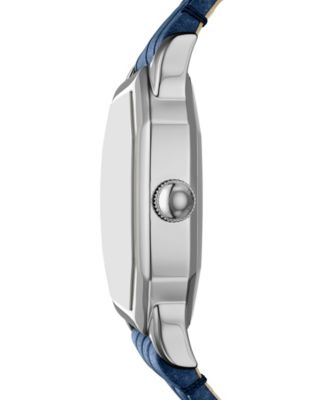 Women's Harlow Three-Hand Navy Croco Leather Watch, 27mm