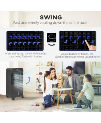 3-In-1 Mobile Evaporative Air Cooler with Remote Oscillating