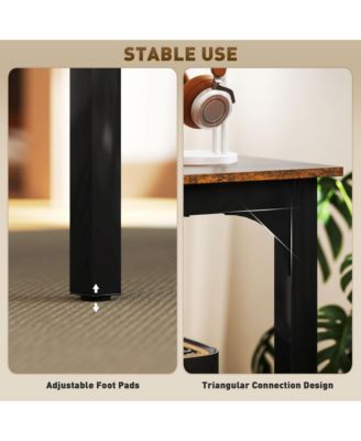 71" Computer Desk, Study Desk with Metal Legs,