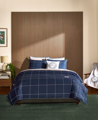 Tennis Checks Cotton 3-Pc. Comforter Set, Full/Queen