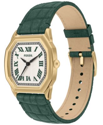 Women's Harlow Three-Hand Green Croco Leather Watch, 27mm