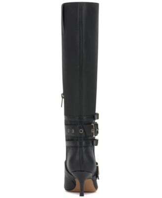 Women's Tyleen Wide-Calf Knee-High Moto Dress Boots