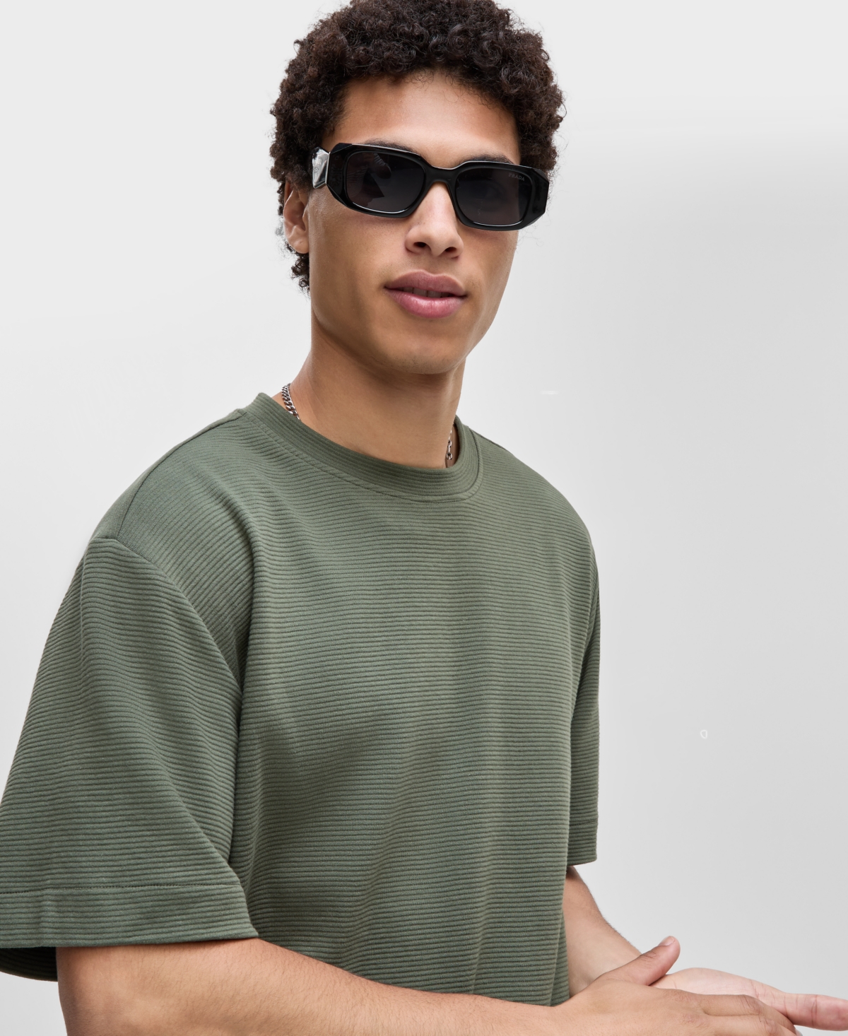 Mode Of One Men's Corey Ottoman Relaxed-fit T-shirt, Macy's Exclusive In Green