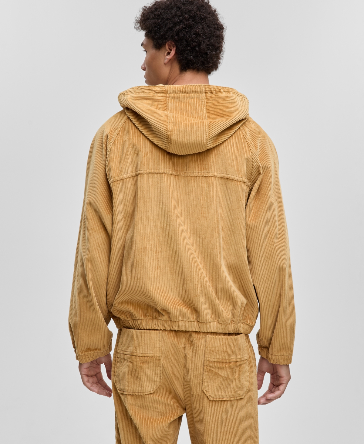 Mode Of One Men's Relaxed-fit Corduroy Hoodie Jacket, Macy's Exclusive In Brown
