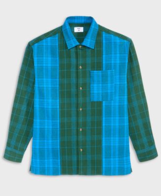 Men's Long-Sleeve Cotton Plaid Shirt