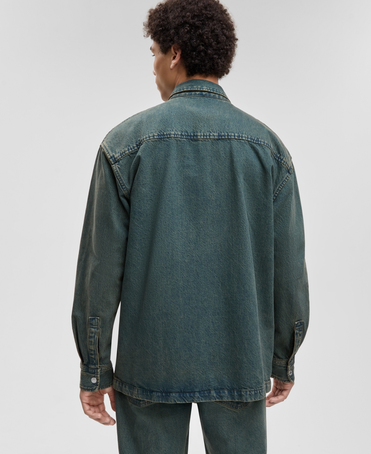 Mode Of One Men's Denim Shirt Jacket, Macy's Exclusive In Blue