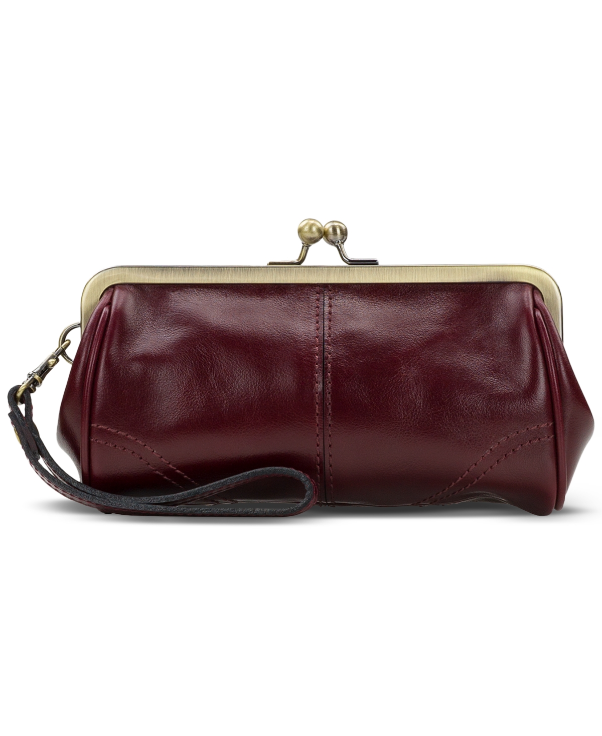 Patricia Nash Renna Small Leather Wristlet In Burgundy