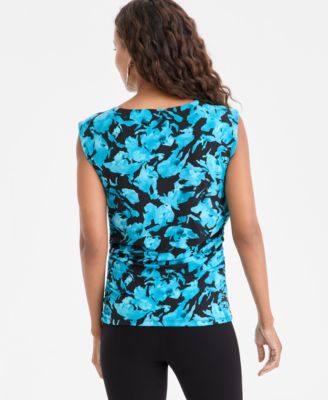 Petite Ruched Sleeveless Top, Macy's Exclusive