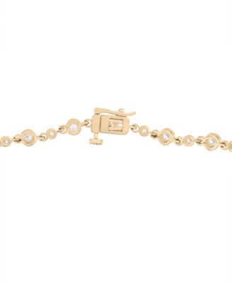 Diamond Bezel Tennis Bracelet (1 ct. t.w.) in 14k Gold or 14k White Gold, Exclusively at Macy's