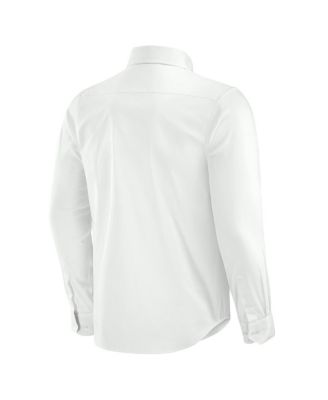 Men's White Detroit Lions Man-In-Motion Long Sleeve Button-Up Dress Shirt