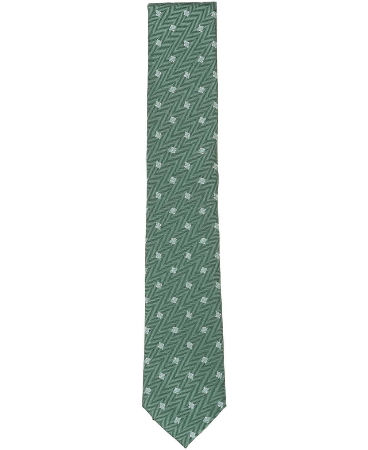 Alfani Men's Arctic Neat Printed Slim Tie, Macy's Exclusive In Green