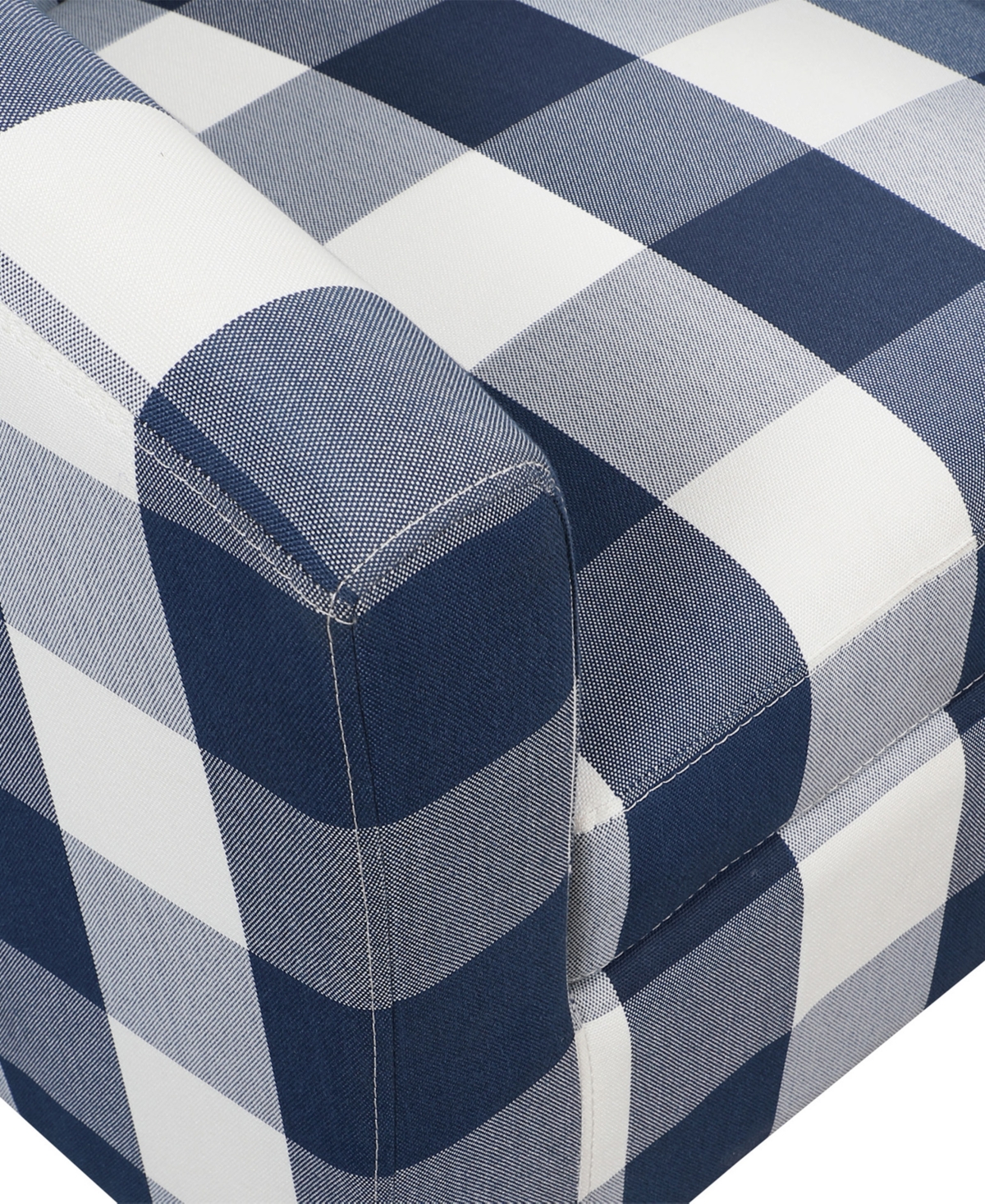 Convenience Concepts 26.25" Polyester Take A Seat Churchill Accent Chair With Ottoman In Blue