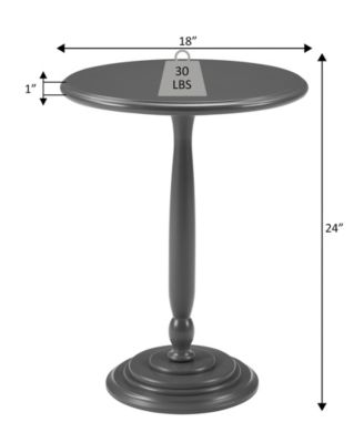 18" Wood Classic Accents Amelia Spindle Table