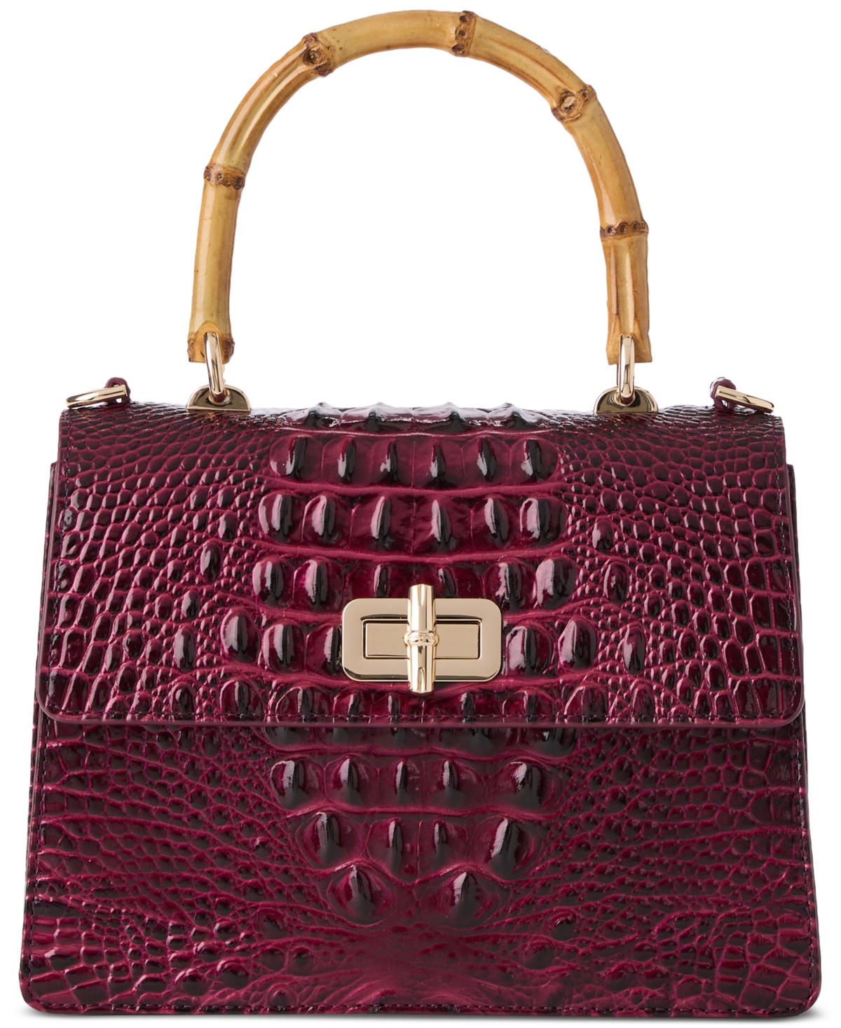Brahmin Mod Small Leather Melbourne Satchel In Burgundy