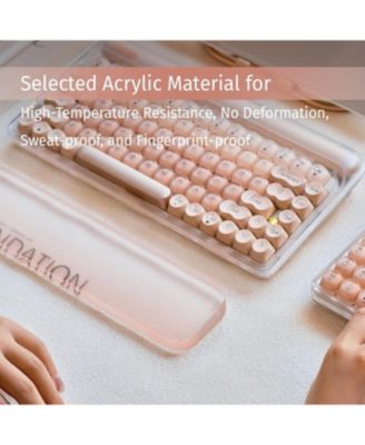 Foundation Jelly Palm Rest for Keyboard, Semi-Transparent Acrylic Ergonomic Wrist Rest, Typing Pain Relief, Stain Resistant