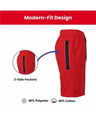 Women's Loose Fit Tech Fleece Performance Shorts With Heat Seal Zipper Pocket